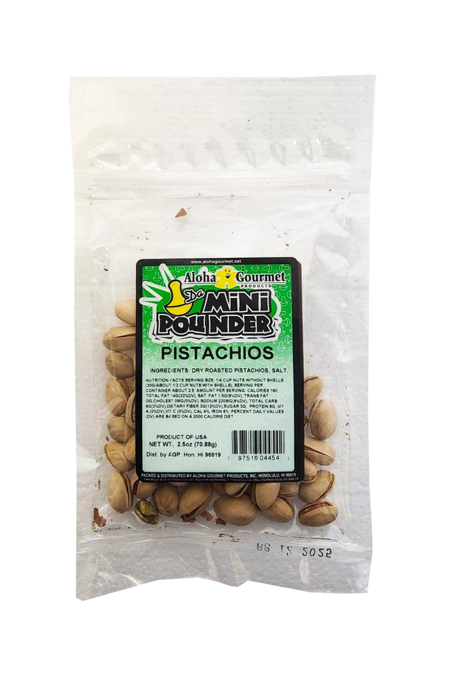Aloha Gourmet Da Mini Pounder Pistachio 2.25oz