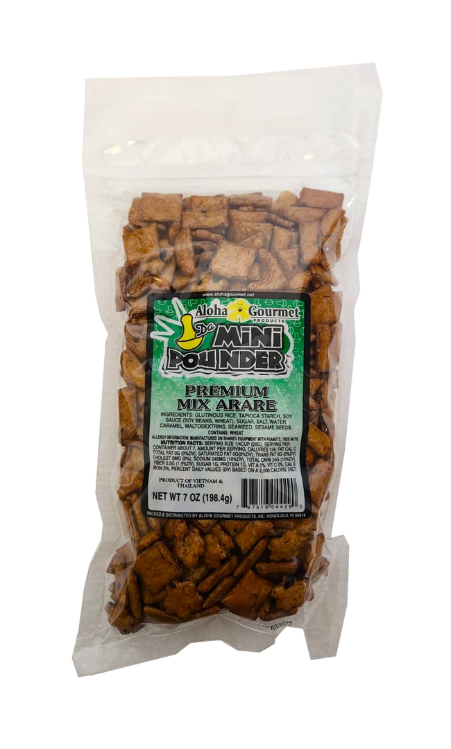 Aloha Gourmet Da Mini Pounder Premium Mix Arare 7oz