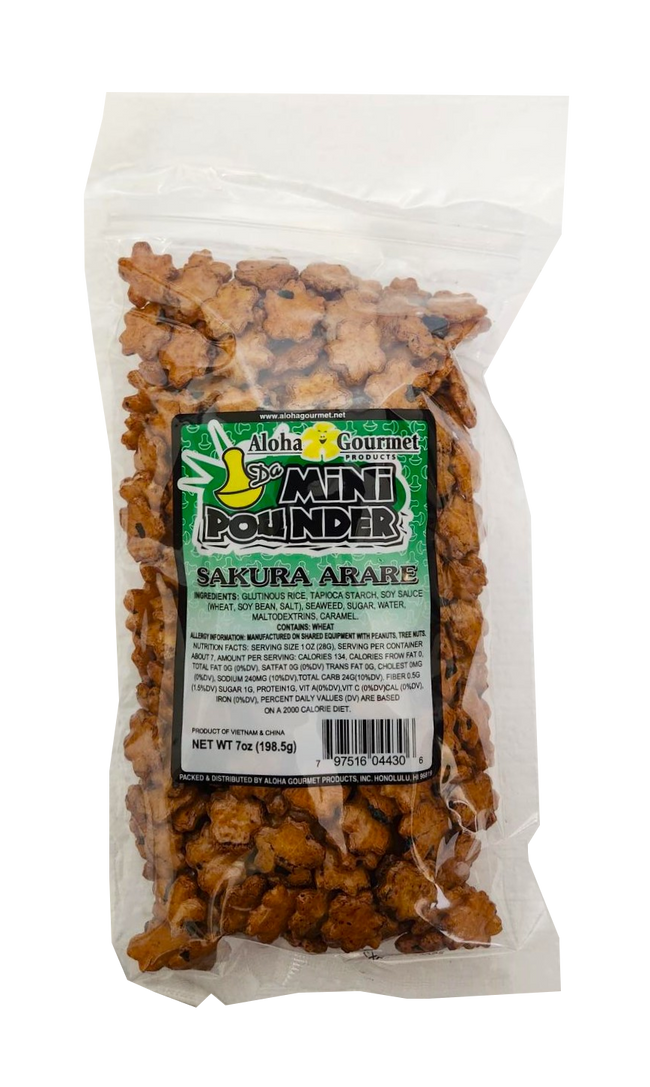 Aloha Gourmet Da Mini Pounder Sakura Arare 7oz