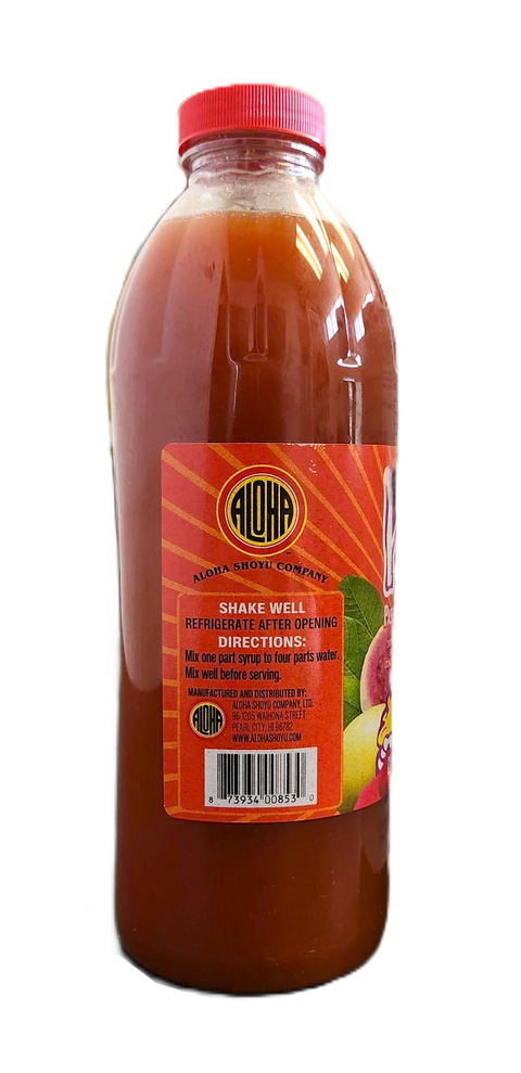 Aloha Shoyu POG (Passion, Orange, Guava) Concentrate Syrup 32oz. (1QT.)