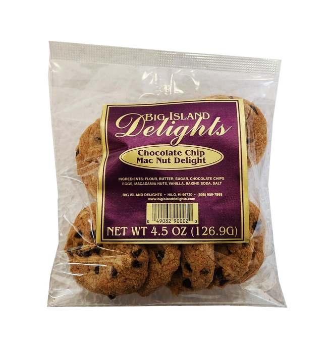 Big Island Delights Cookies - Chocolate Chip Mac Nut Delight 4.5oz.