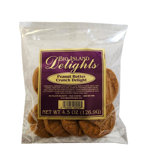 Big Island Delights Cookies - Peanut Butter Crunch Delight 4.5oz.