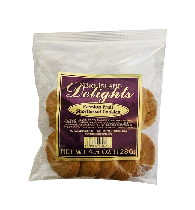 Big Island Delights Cookies - Passion Fruit Shortbread Cookies 4.5oz.