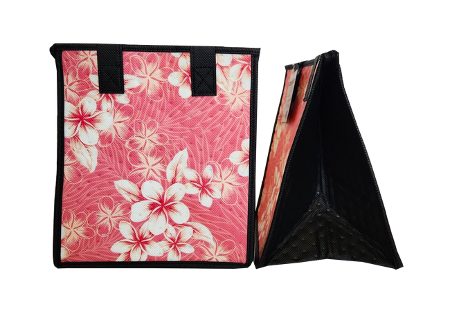 Tropical Paper Garden Hawaiian Hot/Cold Reusable Small Bag - BOSSY PINK PET