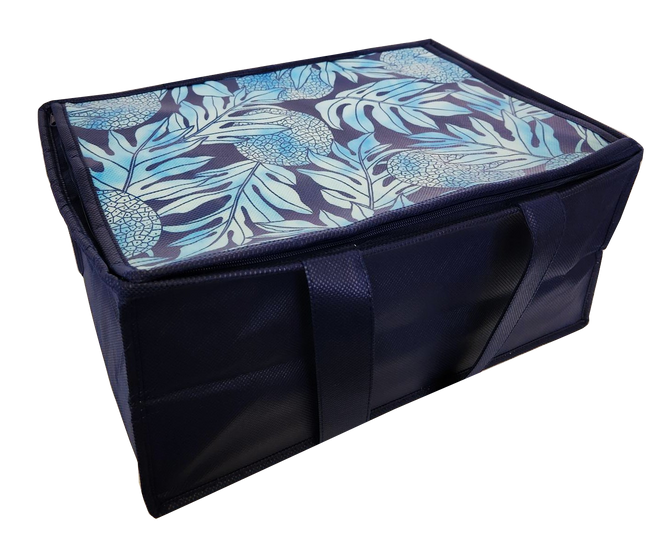 Tropical Paper Garden Hot/Cold Reusable Large Casserole Bag - NATURE NAVY