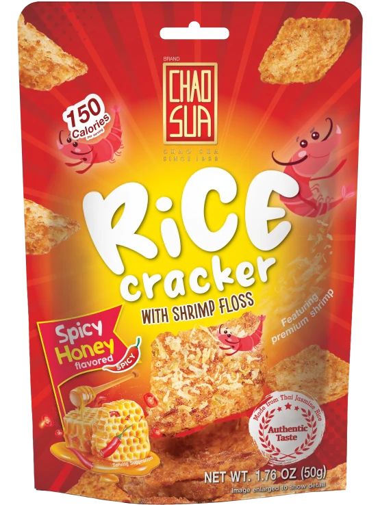 Chao Sua Rice Cracker with Shrimp Floss - Spicy Honey 1.76oz.