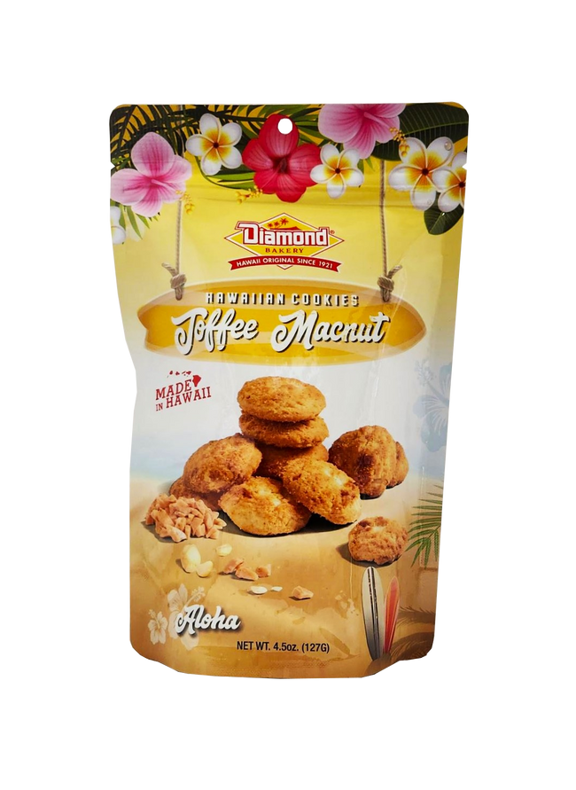 Diamond Bakery Hawaiian Cookies Toffee Macnut 4.5 oz