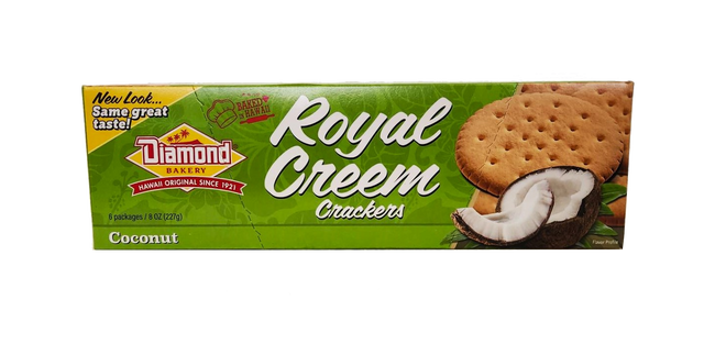 Diamond Bakery Royal Creem Cracker Original Small 8oz - Coconut