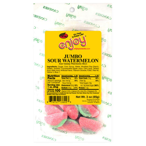 Enjoy Li Hing Jumbo Sour Watermelon 3oz