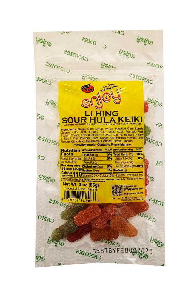 Enjoy Li Hing Sour Hula Keikis 3oz