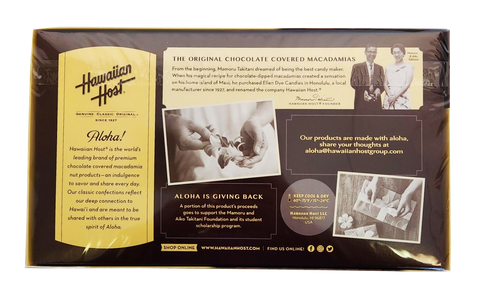Hawaiian Host Milk Chocolate "ALOHAMACS" Creamy Milk Chocolate Covered Macadamias 5oz