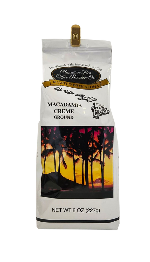 Hawaiian Isles Coffee Roasters Co. Macadamia Creme Ground Coffee 8oz