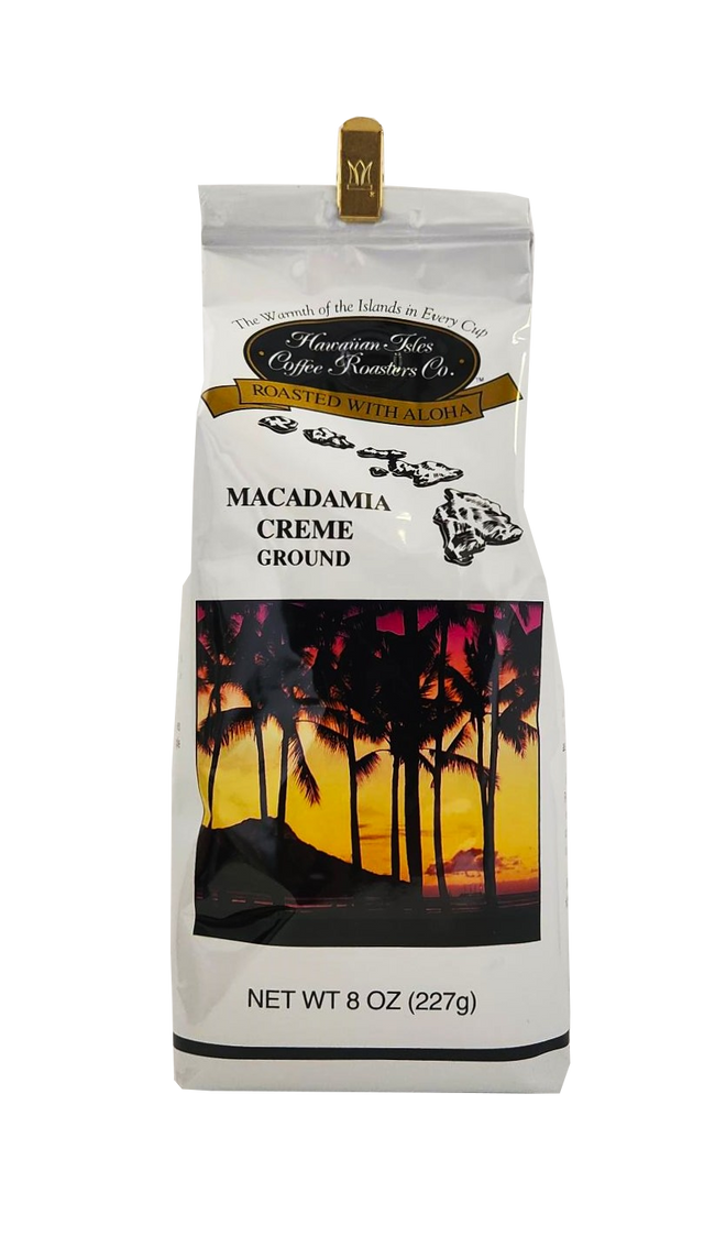 Hawaiian Isles Coffee Roasters Co. Macadamia Creme Ground Coffee 8oz