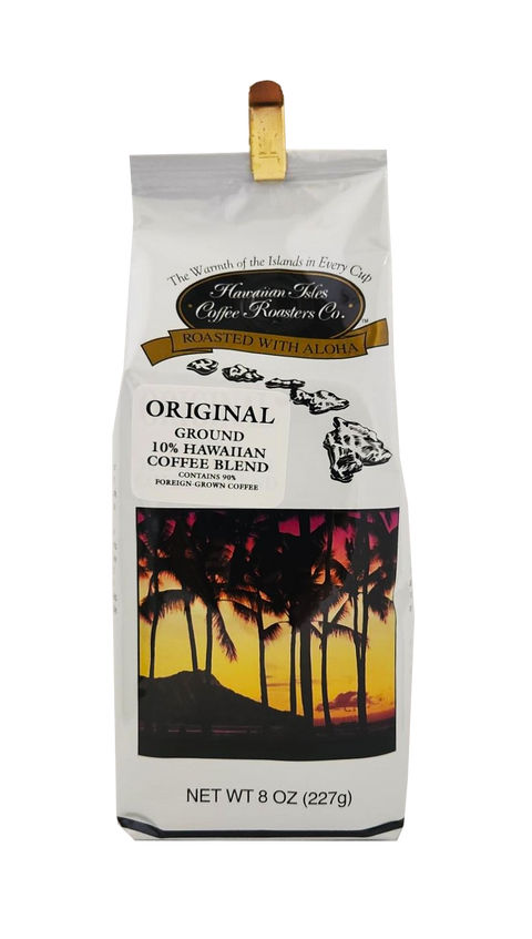 Hawaiian Isles Coffee Roasters Co. Original Ground 10% Hawaiian Coffee Blend 8oz
