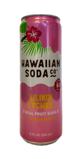 Hawaiian Soda Co. Sparkling Soda 12oz. - Lilikoi Lychee