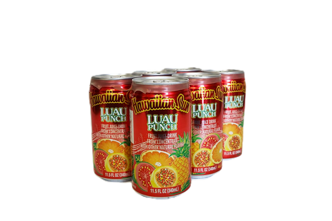 Hawaiian Sun Drink - Luau Punch 11.5oz (Pack of 6)  **Limit of 8-6 Packs per purchase transaction**