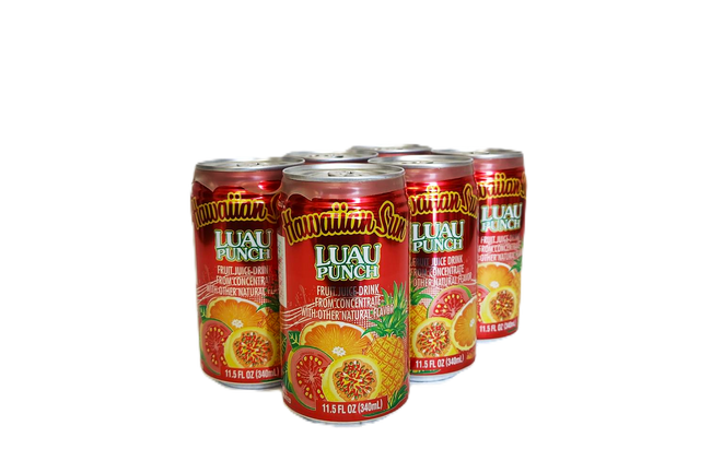 Hawaiian Sun Drink - Luau Punch 11.5oz (Pack of 6)  **Limit of 8-6 Packs per purchase transaction**