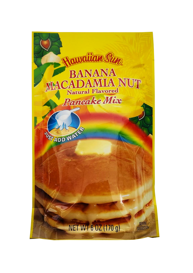Hawaiian Sun Pancake Mix - Banana Macadamia Nut 6oz
