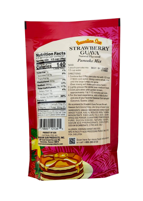 Hawaiian Sun Pancake Mix - Strawberry Guava 6oz