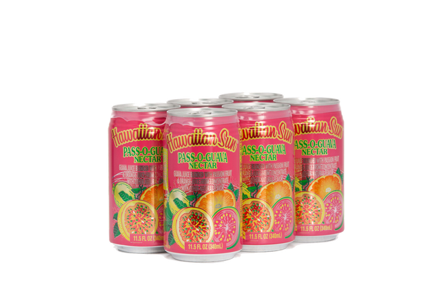 Hawaiian Sun Drink - VARIETY PACK - Passion Orange 11.5 oz, Lilikoi Passion, Pass-O-Guava, and Guava Nectar 11.5 oz (Pack of 6 each flavor) **Limit 2 total cases per purchase transaction**