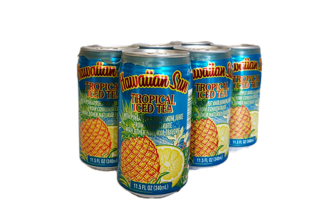 Hawaiian Sun Drink - Tropical Iced Tea 11.5oz (Pack of 6)  **Limit of 8-6 Packs per purchase transaction**