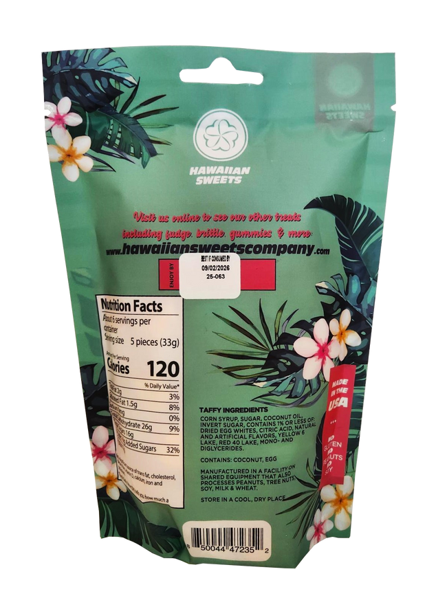 Hawaiian Sweets Salt Water Taffy - Mango 7oz.