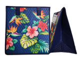 Tropical Paper Garden Hawaiian Hot/Cold Reusable Medium Bag - HEIRBLOOM NAVY MED