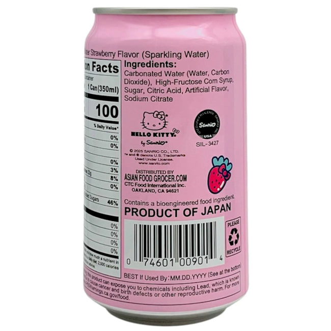 Hello Kitty Sparkling Soda - Strawberry 11.83 oz.