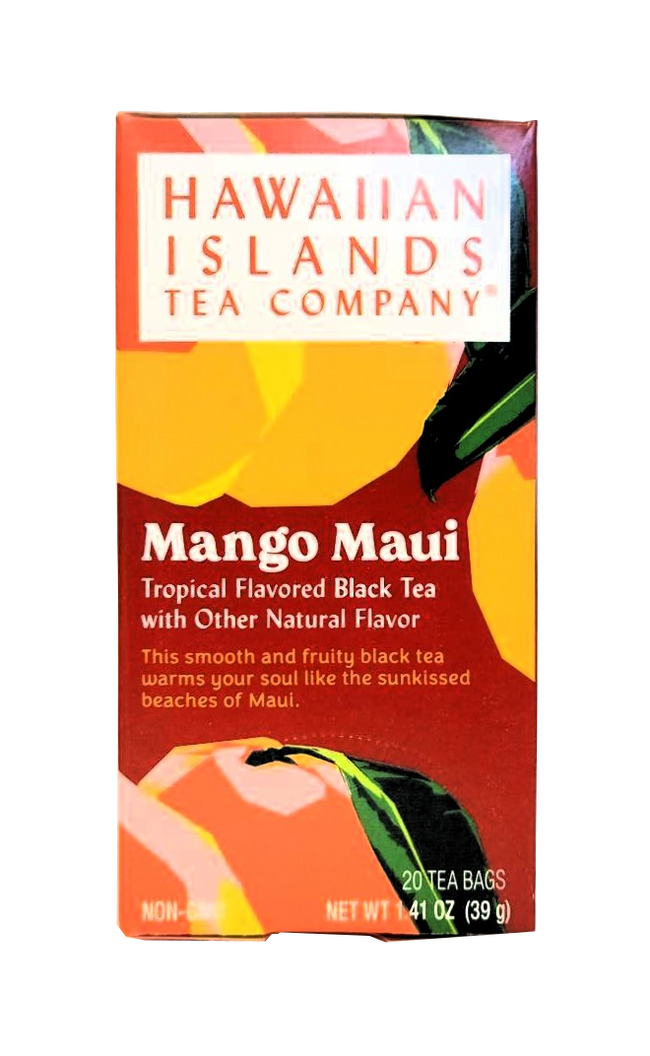 Hawaiian Islands Tea Co. Mango Maui Tropical Flavored Black Tea 20CT/EA 1.41oz
