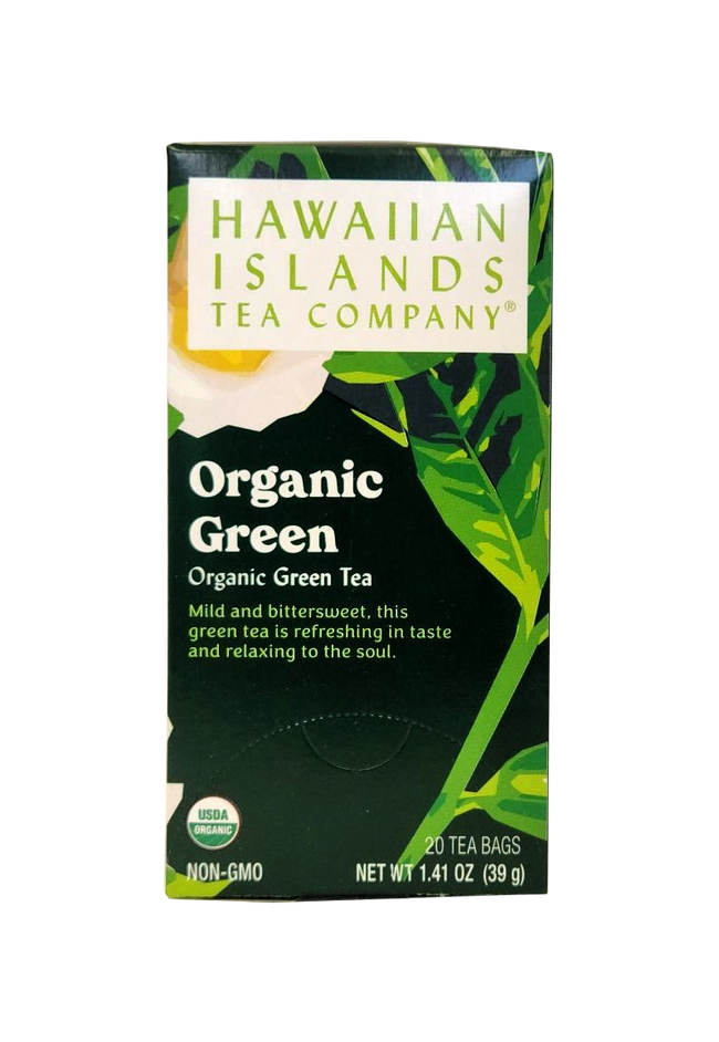 Hawaiian Islands Tea Co. Organic Green Tea 20CT/EA 1.41oz