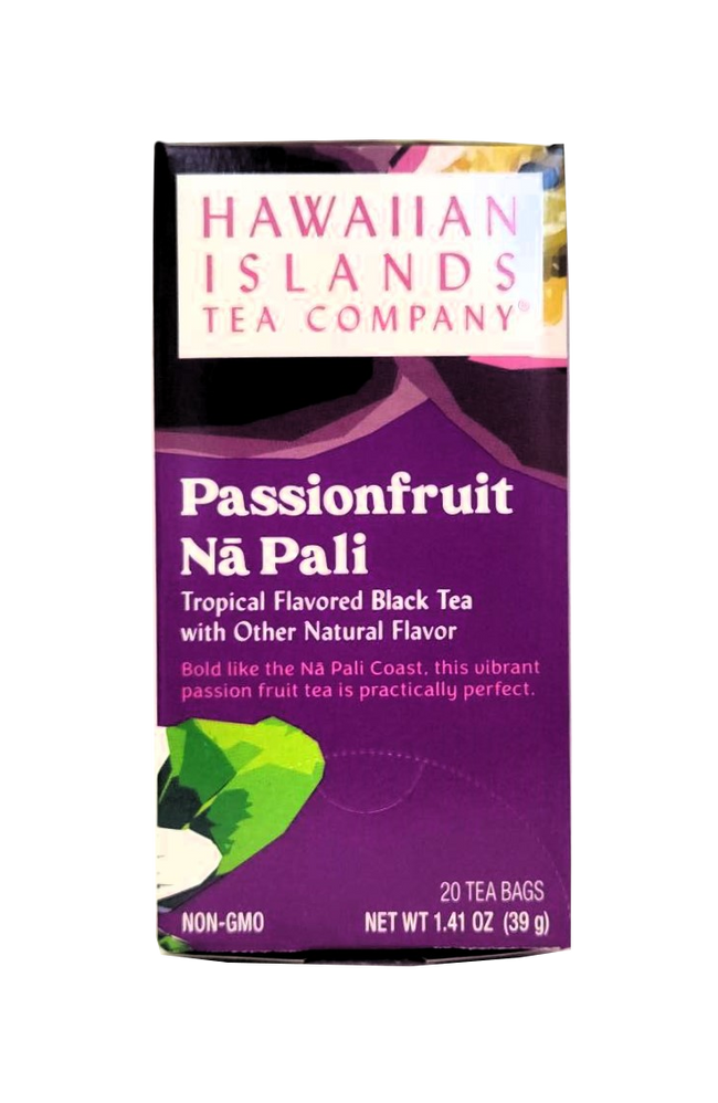 Hawaiian Islands Tea Co. Passion Fruit Napali Tropical Flavored Black Tea 20CT/EA 1.41oz