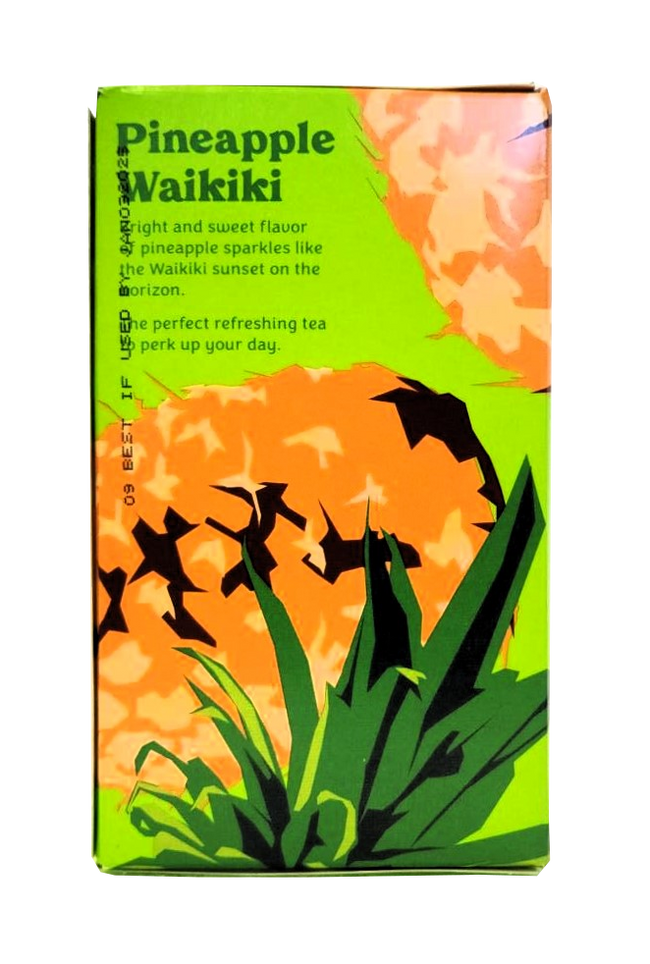 Hawaiian Islands Tea Co. Pineapple Waikiki Tropical Flavored Black Tea 20CT/EA 1.41oz