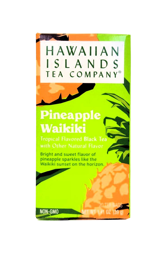 Hawaiian Islands Tea Co. Pineapple Waikiki Tropical Flavored Black Tea 20CT/EA 1.41oz