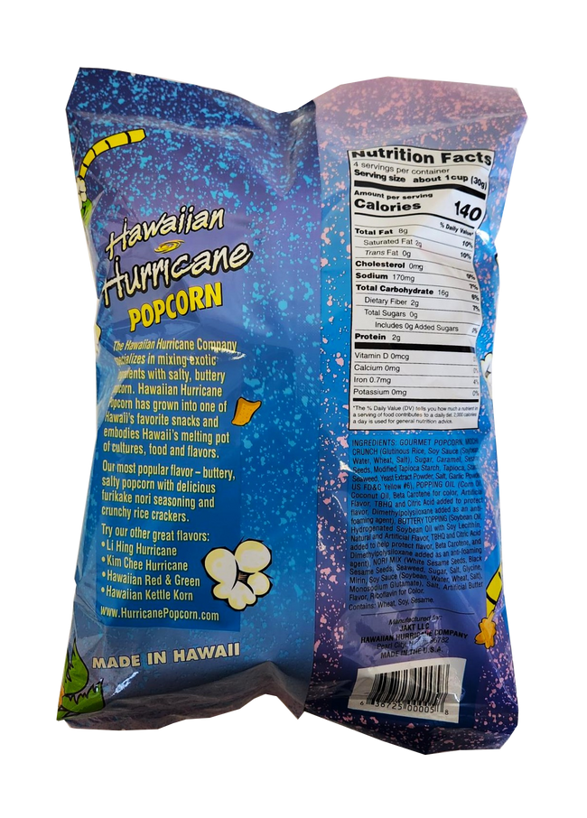 Hawaiian Hurricane Company Hawaiian Hurricane Pre-Popped Popcorn Mochi Crunch & Nori 4.2oz