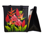 Tropical Paper Garden Hawaiian Hot/Cold Reusable Medium Bag - ISLAND ELEGANCE BLACK MED