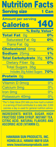 Hawaiian Sun Drink - Island Iced Tea 11.5oz (Pack of 6)  **Limit of 8-6 Packs per purchase transaction**