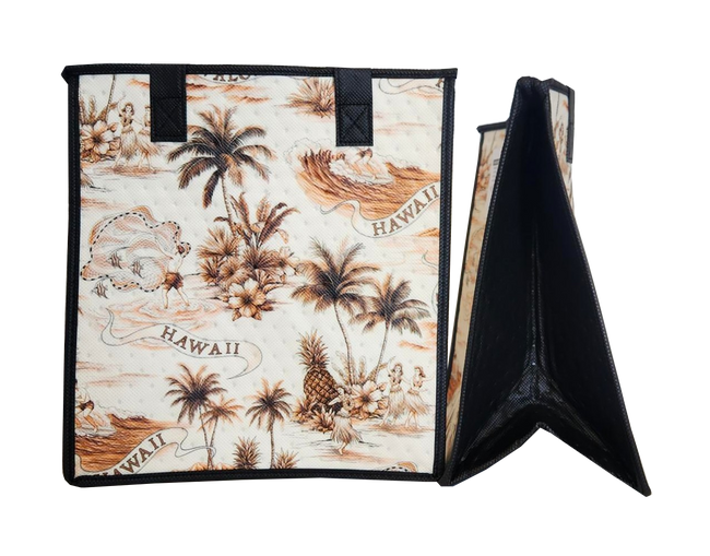 Tropical Paper Garden Hawaiian Hot/Cold Reusable Medium Bag - LAND OF ALOHA NATURAL MED