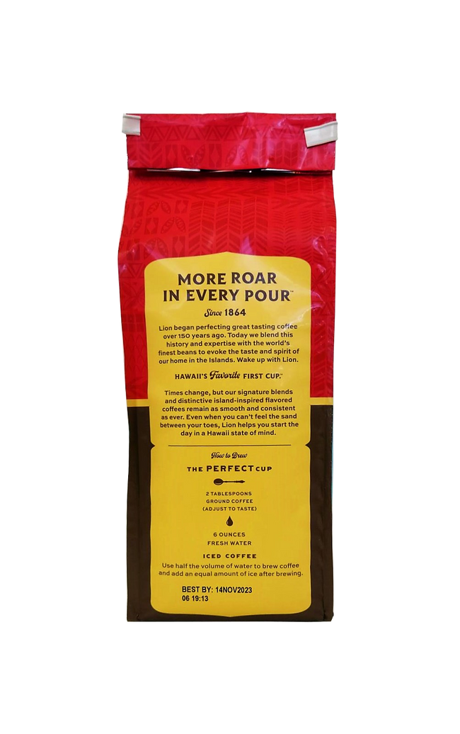 Lion Original Roast Medium Ground Coffee 10oz