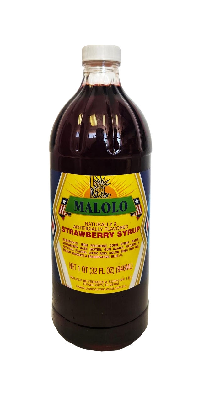 Malolo Strawberry Syrup 32 oz