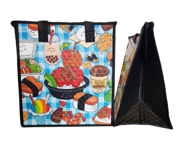 Tropical Paper Garden Hawaiian Hot/Cold Reusable Medium Bag - MASHUP PALAKA BLUE MED