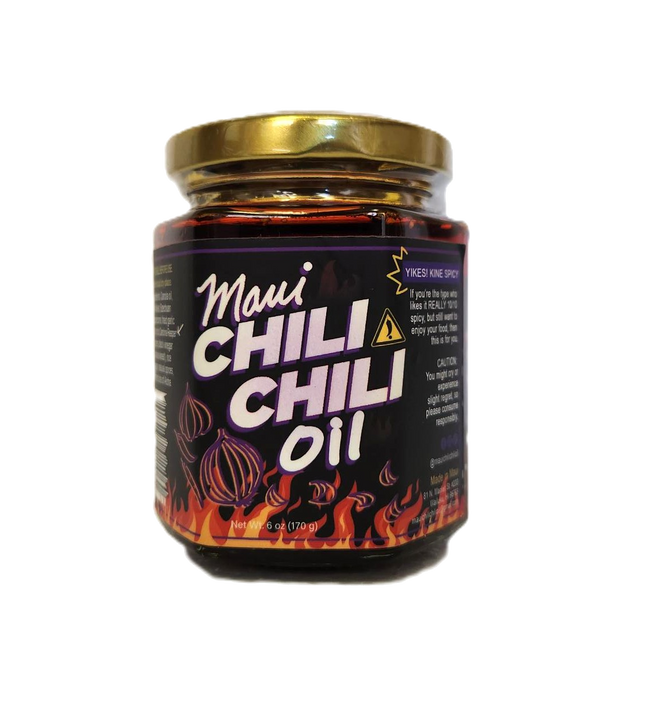 Maui Chili Chili Oil 6oz. - Yikes! Kine Spicy Chili Oil