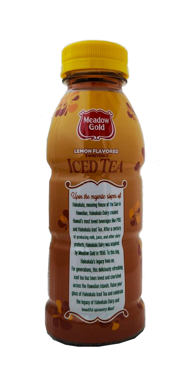 Meadow Gold Haleakala Dairy Lemon Flavored Sweetened Iced Tea Drink 12oz.