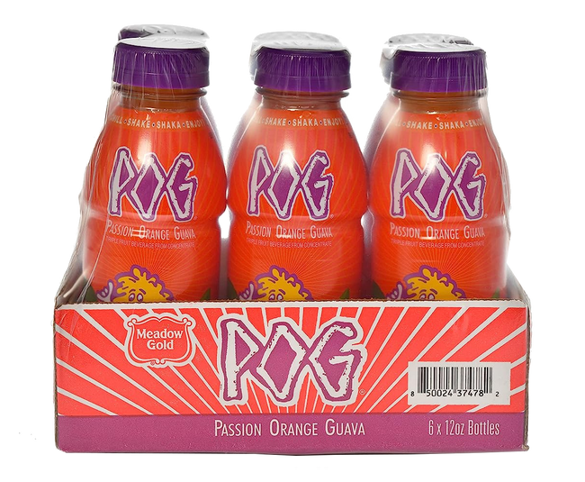 Meadow Gold POG (Passion, Orange, Guava) Drink 6-Pack 12oz.