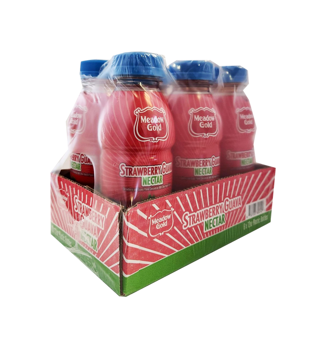 Meadow Gold Strawberry Guava Nectar Drink 6-Pack 12oz.