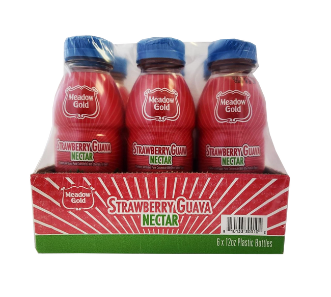 Meadow Gold Strawberry Guava Nectar Drink 6-Pack 12oz.