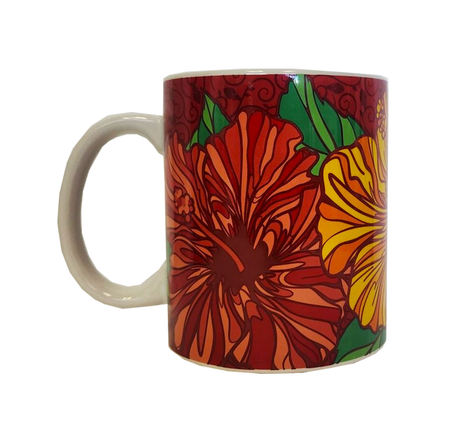 Mug - Hibiscus Trio 11 oz | Comes in a Mug Box