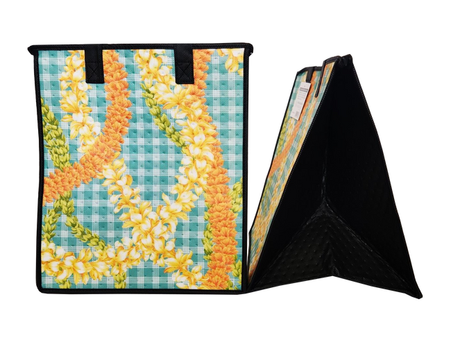 Tropical Paper Garden Hawaiian Hot/Cold Insulated Large Bag - NAHELEI GREEN LRG