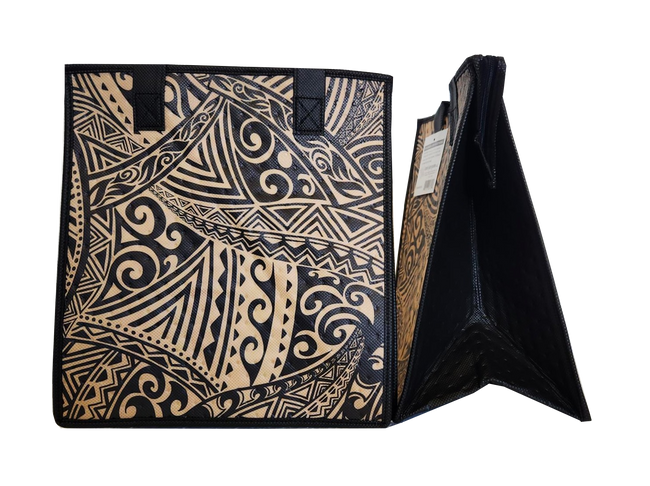 Tropical Paper Garden Hawaiian Hot/Cold Reusable Medium Bag - NAKOA BLACK MED