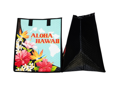Tropical Paper Garden Hawaiian Hot/Cold Insulated Large Bag - NEIGHBORHOOD LARGE MINT