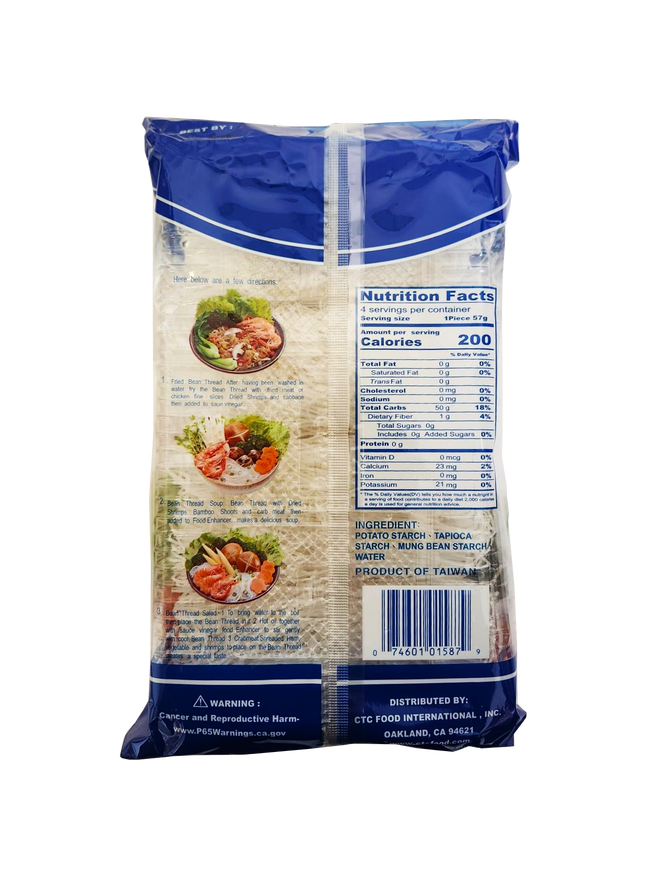 Orchids Sai Fun Long Kou Bean Threads Noodles Gluten Free 8oz.